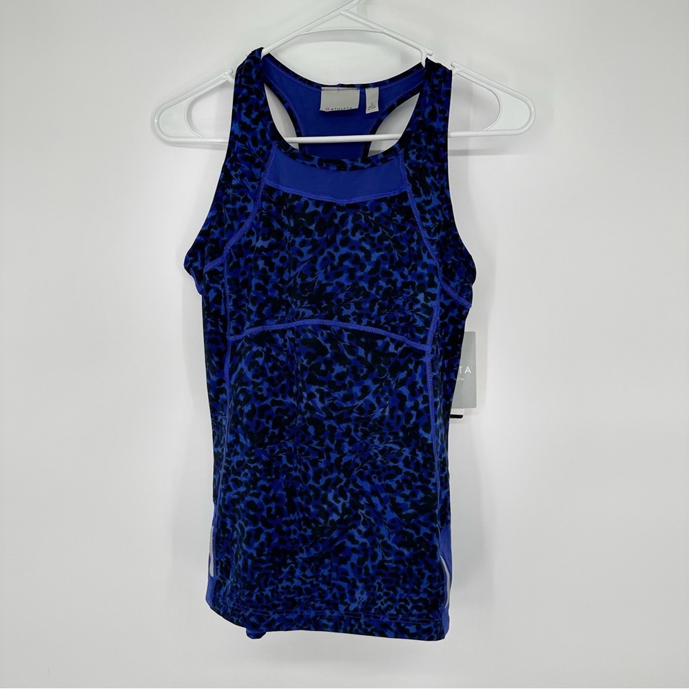 NWT Athleta Blue Stardust Spinnerette Active Wear Tank Top Size S